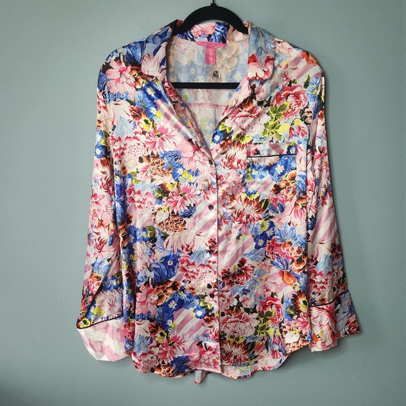 NWT VICTORIA'S SECRET x MARY KATRANTZOU Floral Sleep Shirt - Size L - Picture 1 of 8
